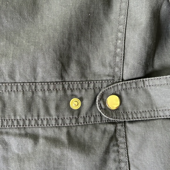 Resin-coated twill field jacket anorak olive green - Picture 8 of 10